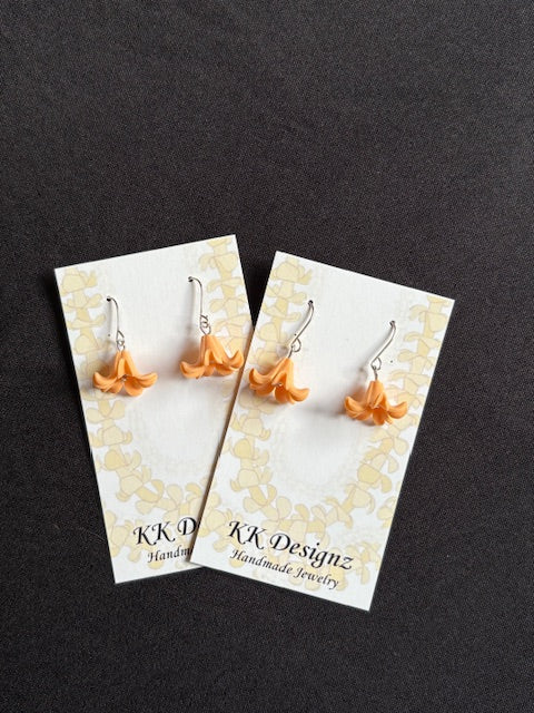 Orange Plumeria in Silver