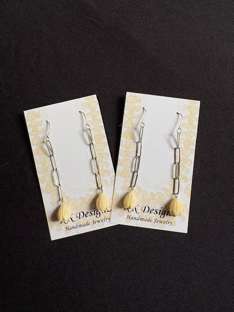 White Pikake Links in Silver