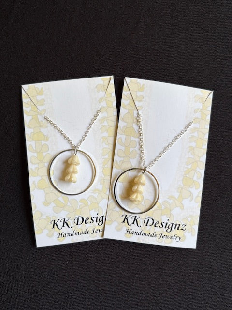 Mini Crown Flower Hoops on Silver