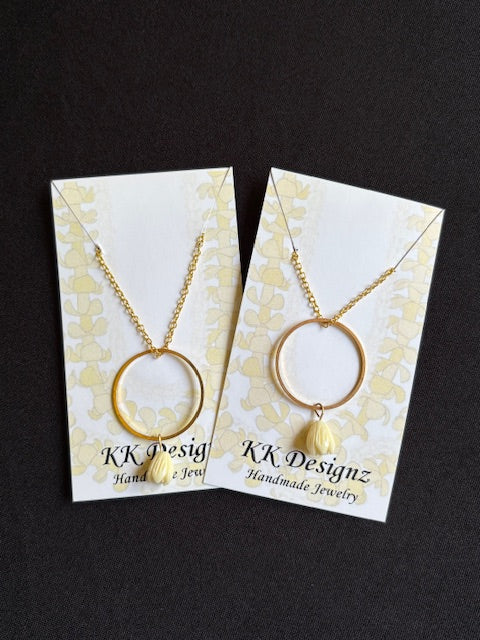 Pikake Hoop Dangle on Gold