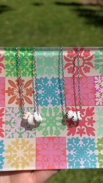 Puka Shells on Silver Chain